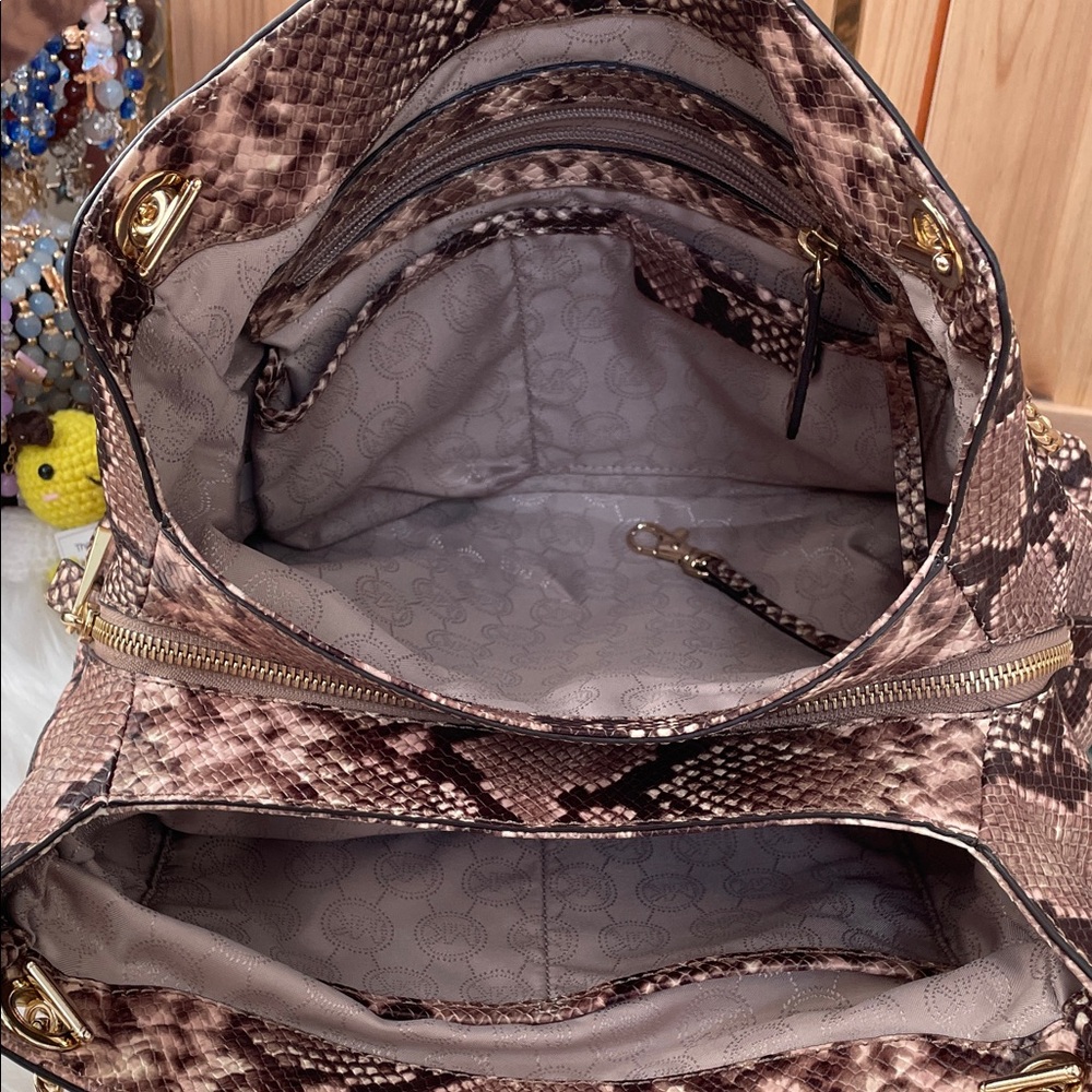 Michael Kors Python Embossed Print Shoulder Bag w… - image 8